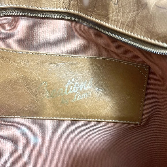 Vintage Creations By Lama Snakeskin Leather Clutch Shoulder Bag Brown Patchwork - Picture 8 of 10